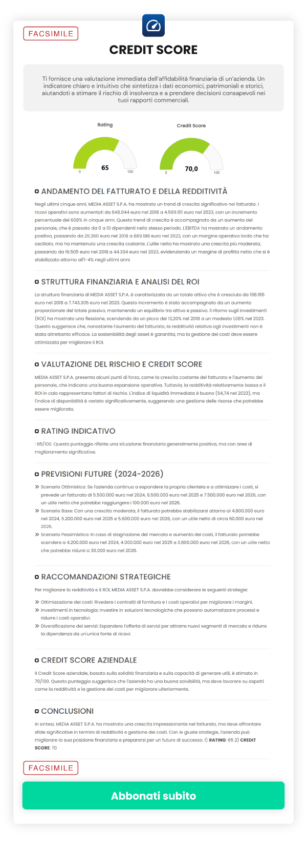 Offerta ReportAziende