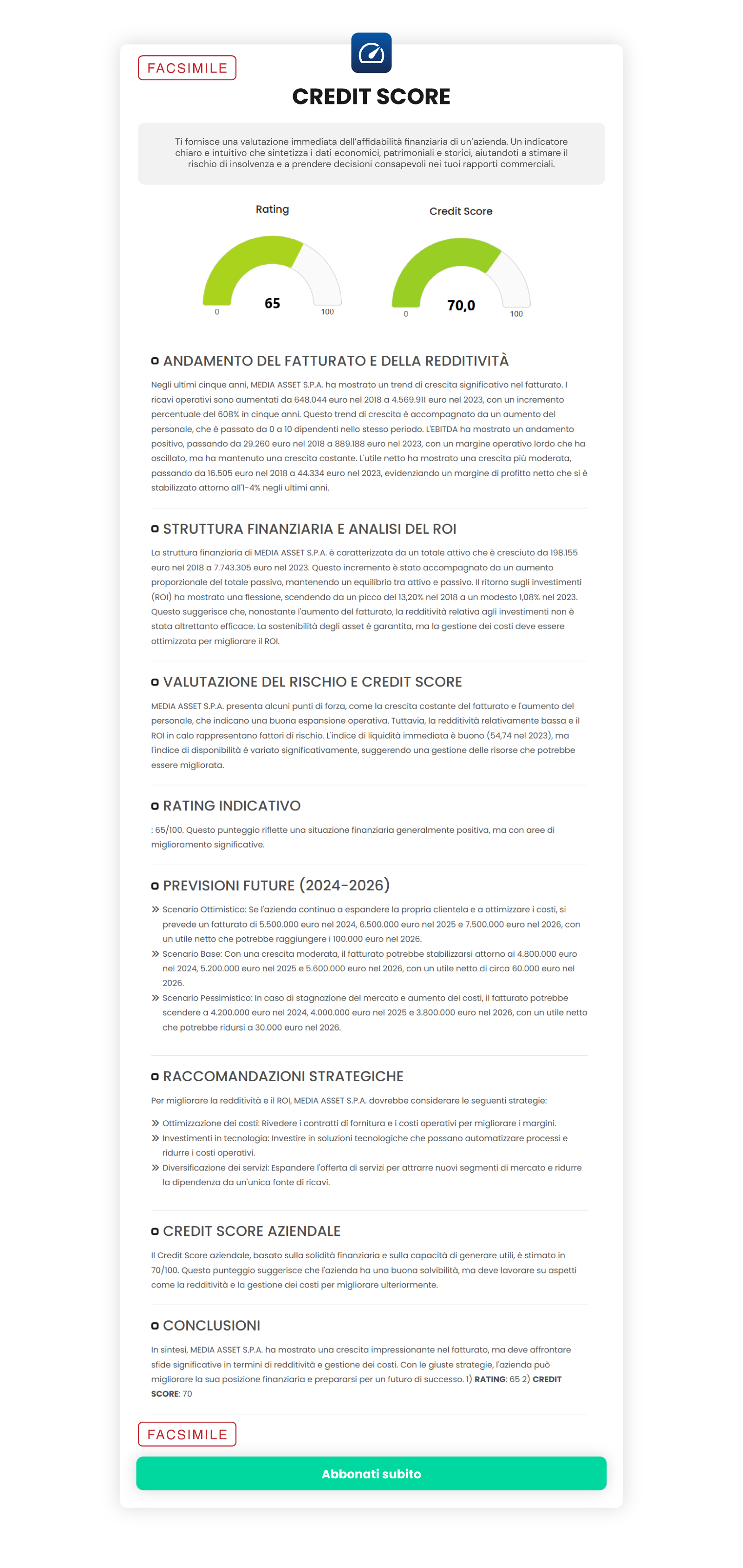 Offerta ReportAziende