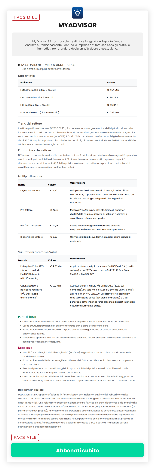 Offerta ReportAziende