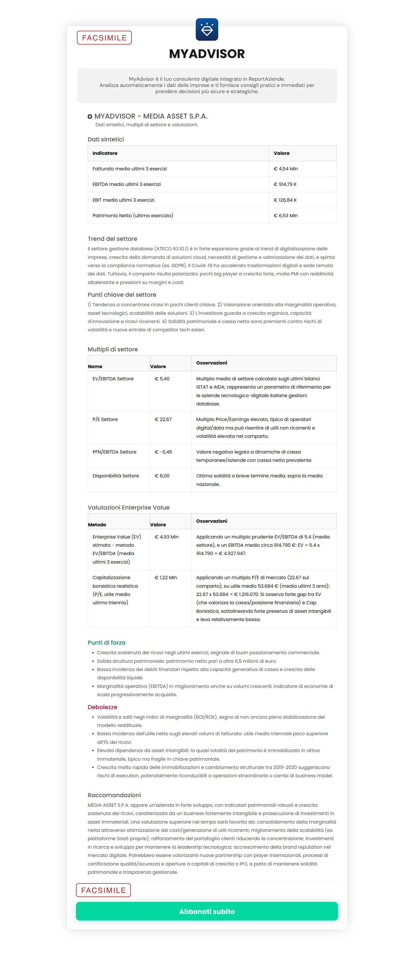 Offerta ReportAziende